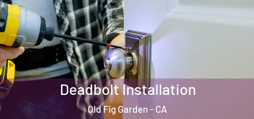  Deadbolt Installation Old Fig Garden - CA